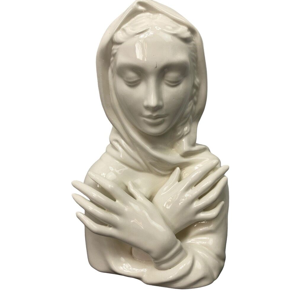 Vintage Holland Mold Co. Madonna Virgin Mary Figurine 10" MCM Devotional Art